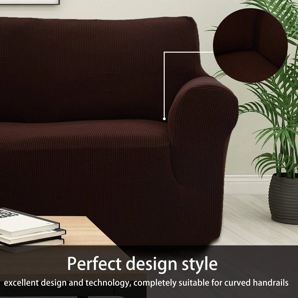 3-Piece Brushed Polyester Spandex SlipCover Set for Sofa Loveseat Couch Arm Chair Z273695