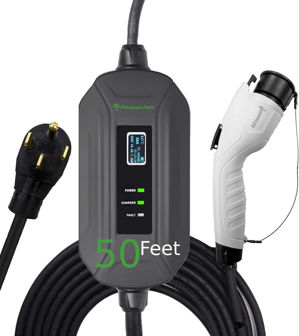 Portable Level 2 Electric Vehicle Charger, 16Amp, 35 Feet C131
