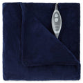Royal Blue Electric Heated MicroPlush Throw Blanket J825