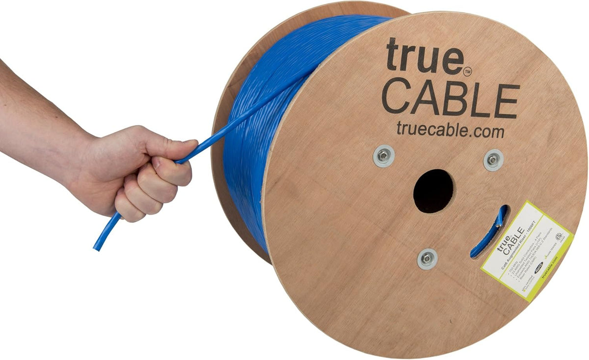 White 1000ft Cat6A Riser UTP Bulk Ethernet Cable X775476
