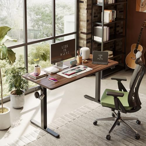 Electric Adjustable Height Standing Desk 40 x 24 Inch Black Walnut R771
