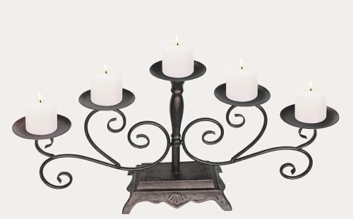 Black Iron Candelabra Candle Holder R874772