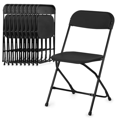 Red Plastic Folding Chairs 10 Pack D341