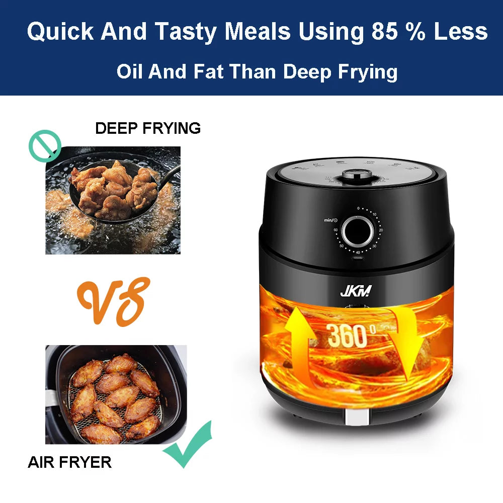 3.7 Quart Mechanical Air Fryer, Black Z440