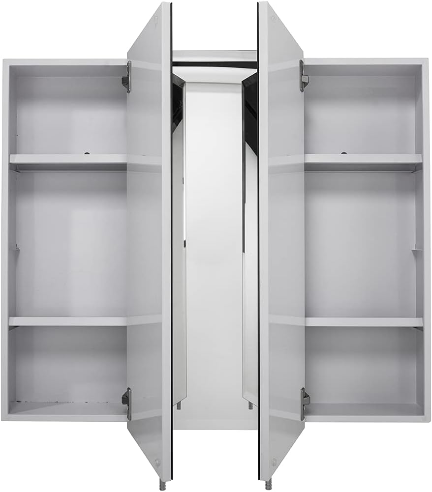 Triple Door Tri-View Cabinet, 30-Inch x 36-Inch, White W296700