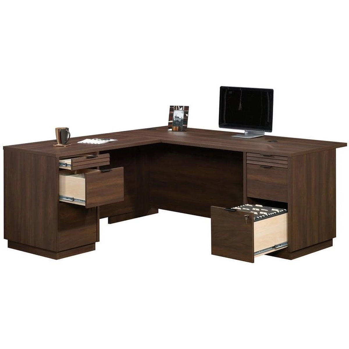 L-Shaped Computer Desk and Stand Q2965