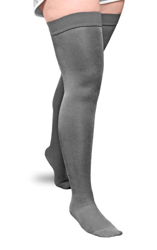Black Thigh High 20-30mmHg U59309