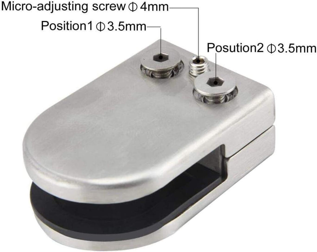 24 Pcs Stainless Steel Glass Clamps 6-8mm Adjustable Z886604