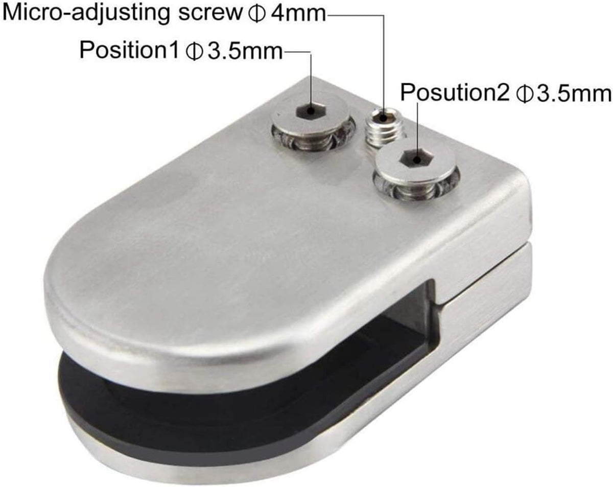 24 Pcs Stainless Steel Glass Clamps 6-8mm Adjustable Z886604
