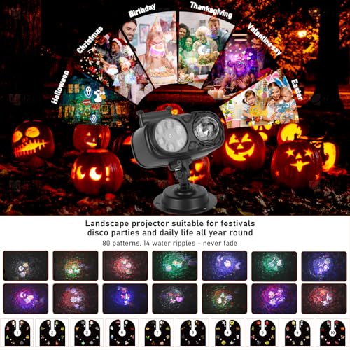 Holiday Projector with 10 HD Replaceable Slides R67608