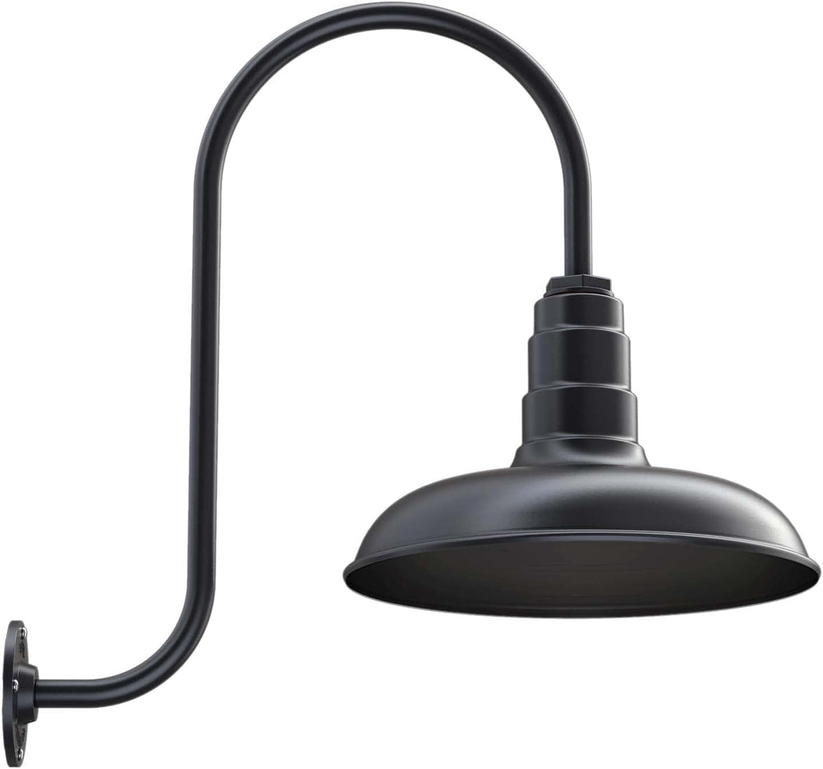Black 14 inch Dome Outdoor Wall Mounted Barn Light Y4782