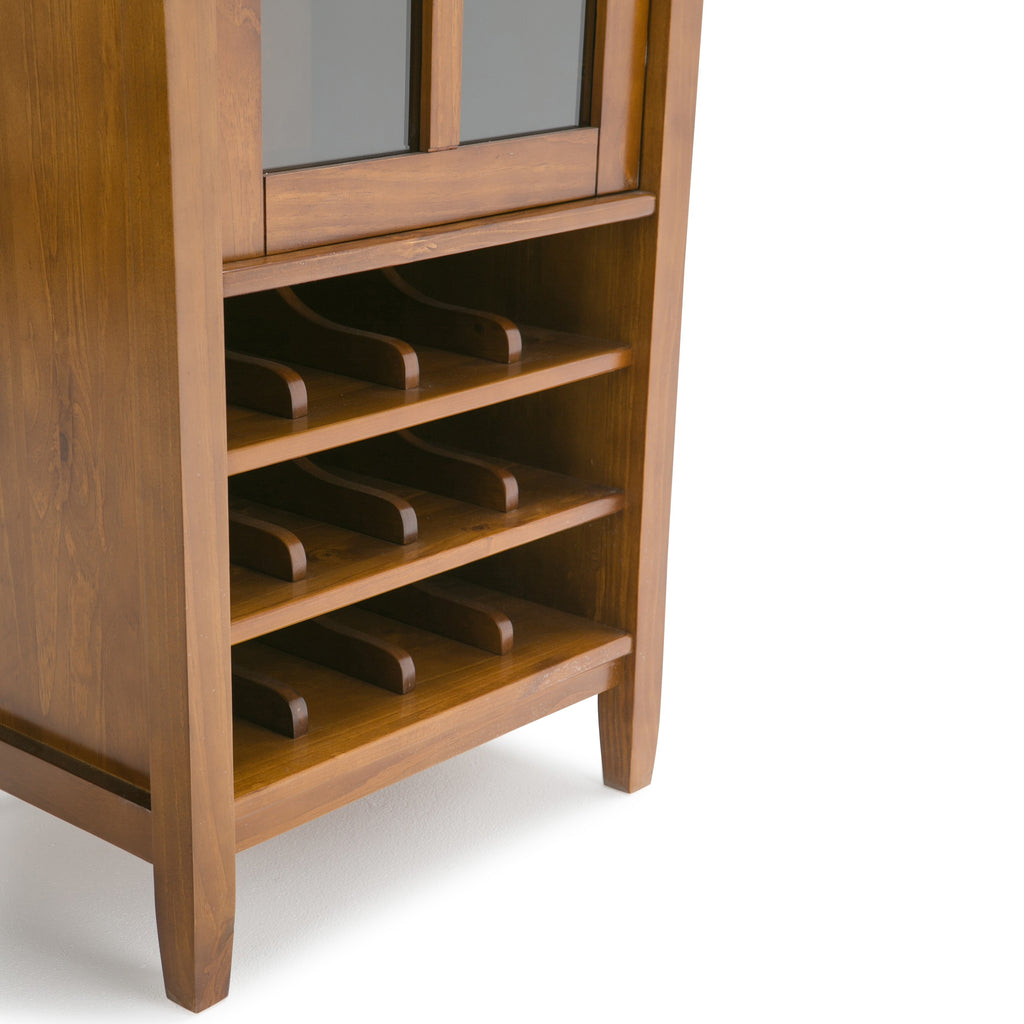 12-Bottle Solid Wood Wine Rack Light Golden Brown Stained E930376