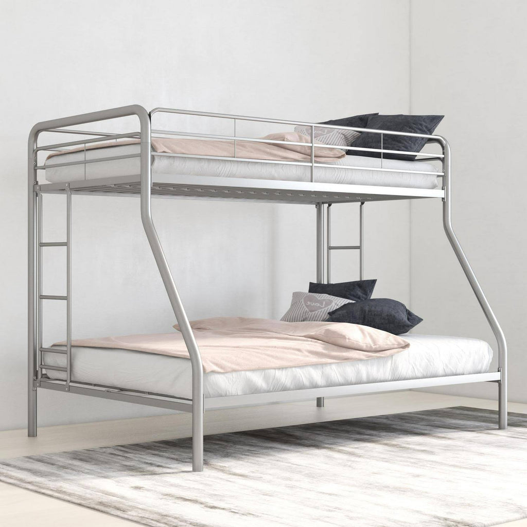 Twin Over Full Bunk Bed with Built-In Ladder Q9887