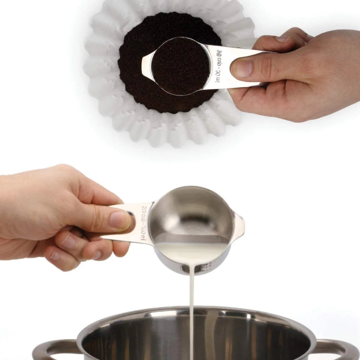 18/8 Stainless Steel 7 Piece Measuring Cups Set V518823