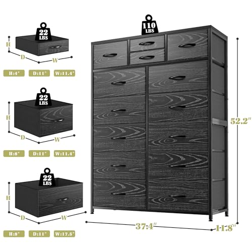 Pink 14 Drawer Fabric Dresser with Metal Frame N888