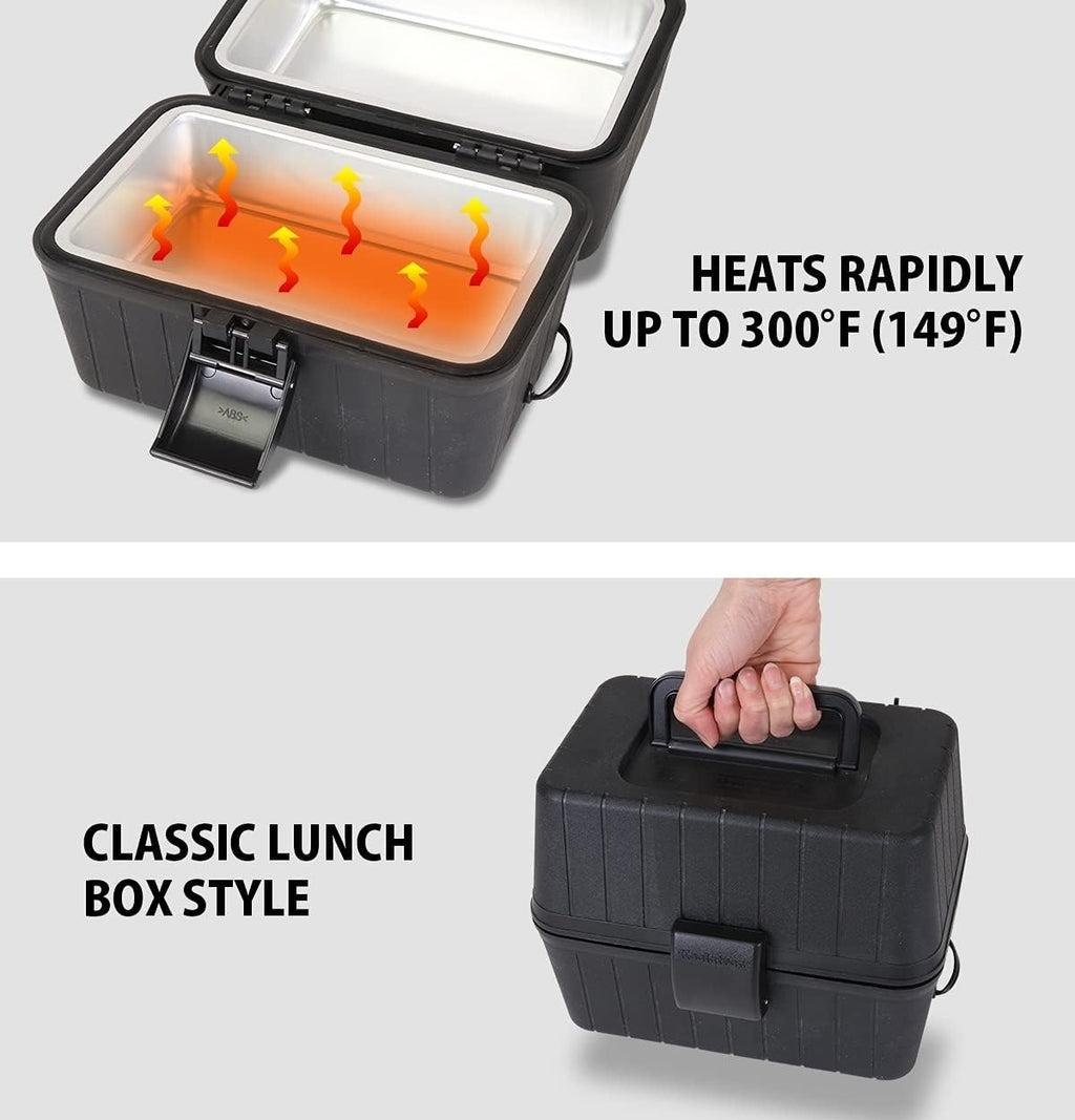 Black 1.6 Qt Heating Lunch Box Stove Pack of 2 I6476