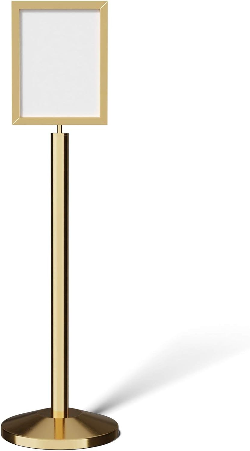 Black 11 x 14 Inch Pedestal Standing Floor Sign Frame L5703