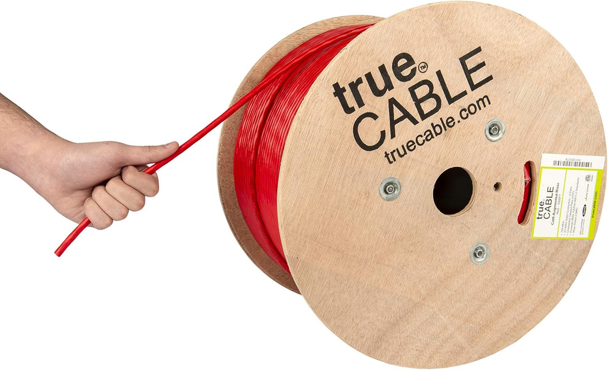 White 1000ft Cat6A Riser UTP Bulk Ethernet Cable X775476