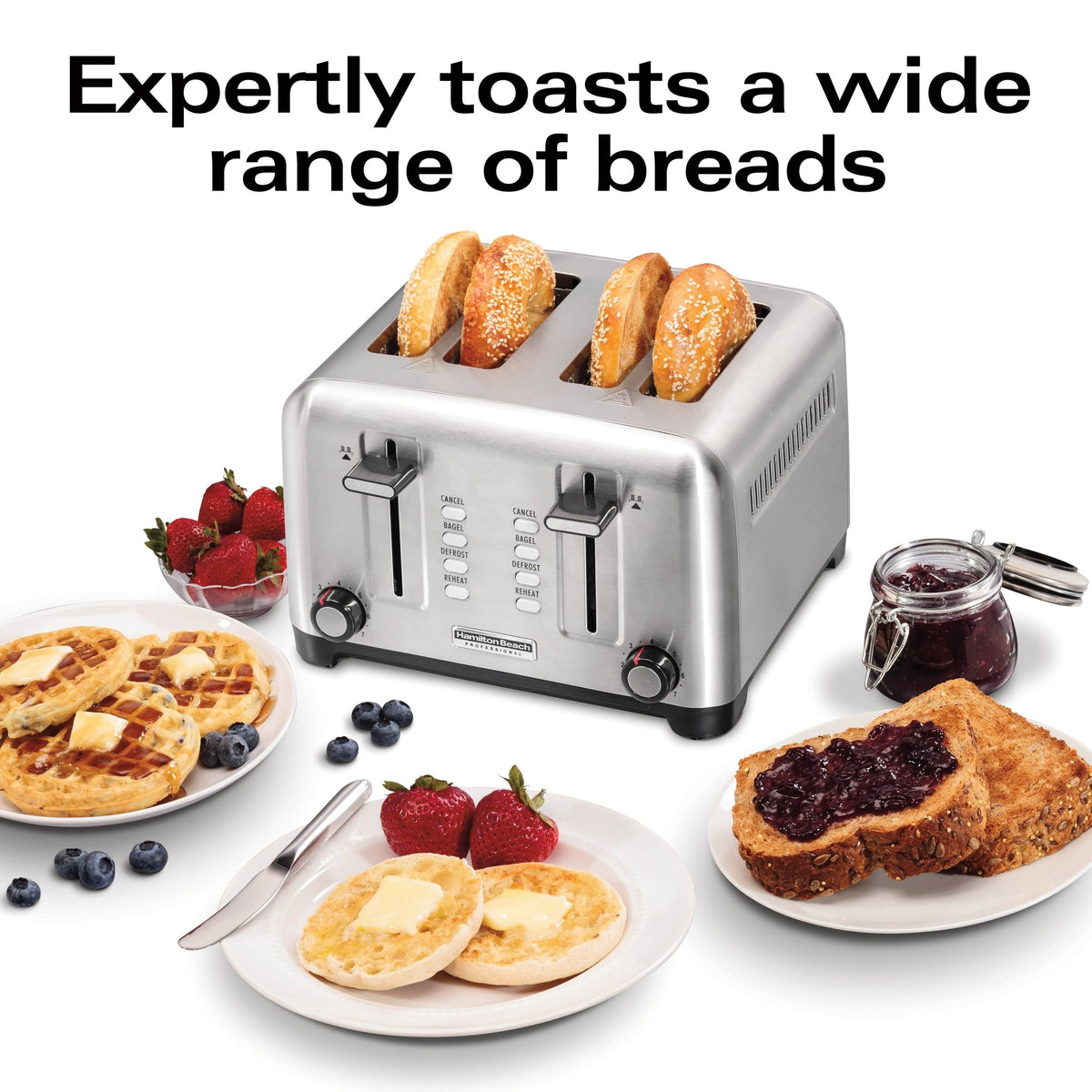 4 Slice Stainless Steel Toaster E628735
