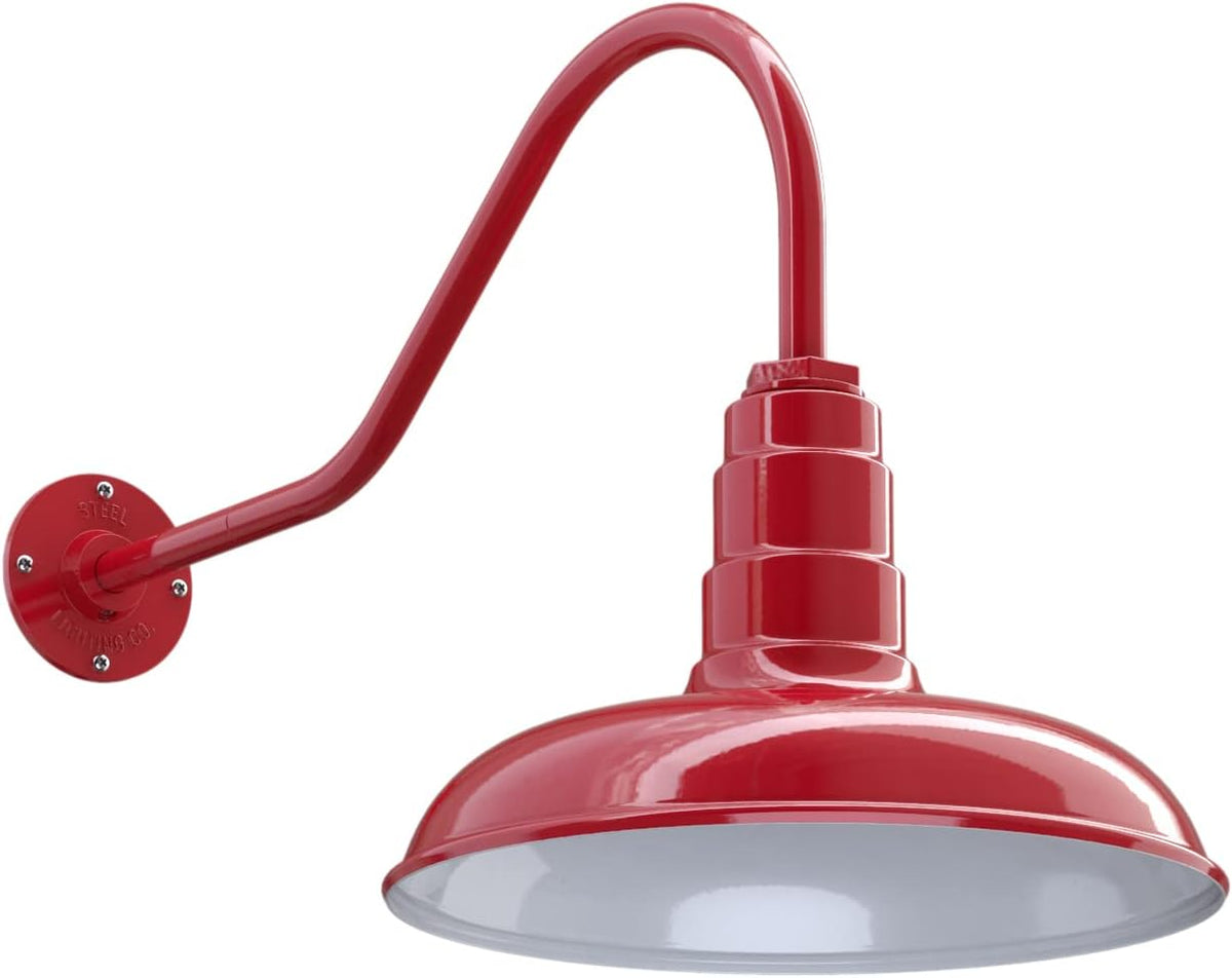 Black 14 inch Dome Outdoor Wall Mounted Barn Light Y4782