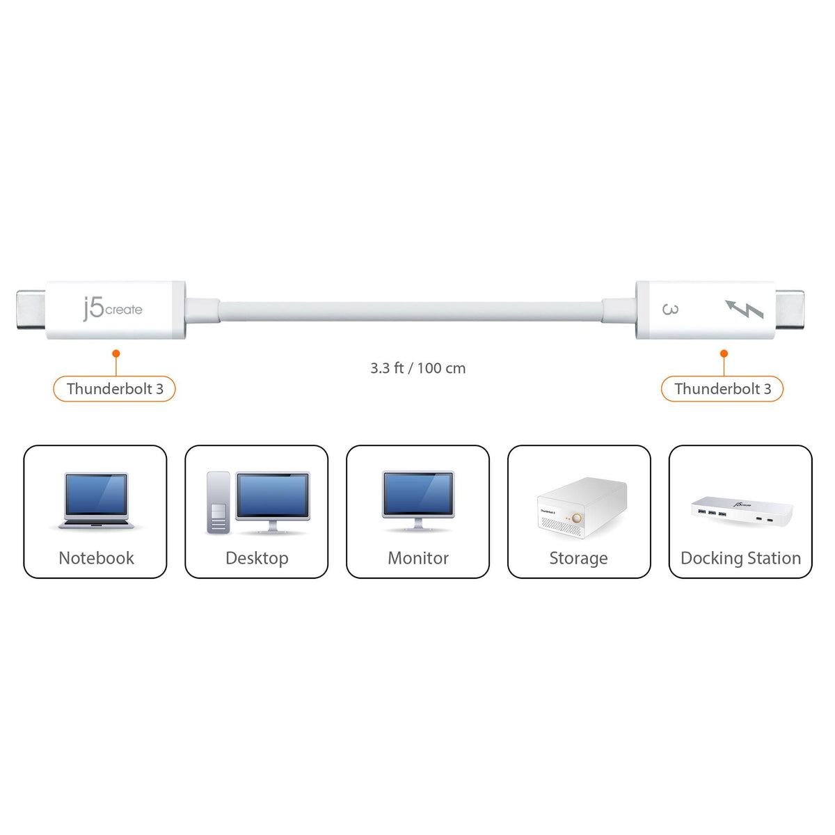 Thunderbolt cable 3.3 ft A9740