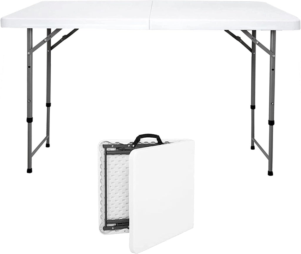 4 ft Adjustable Folding Plastic Table M869541