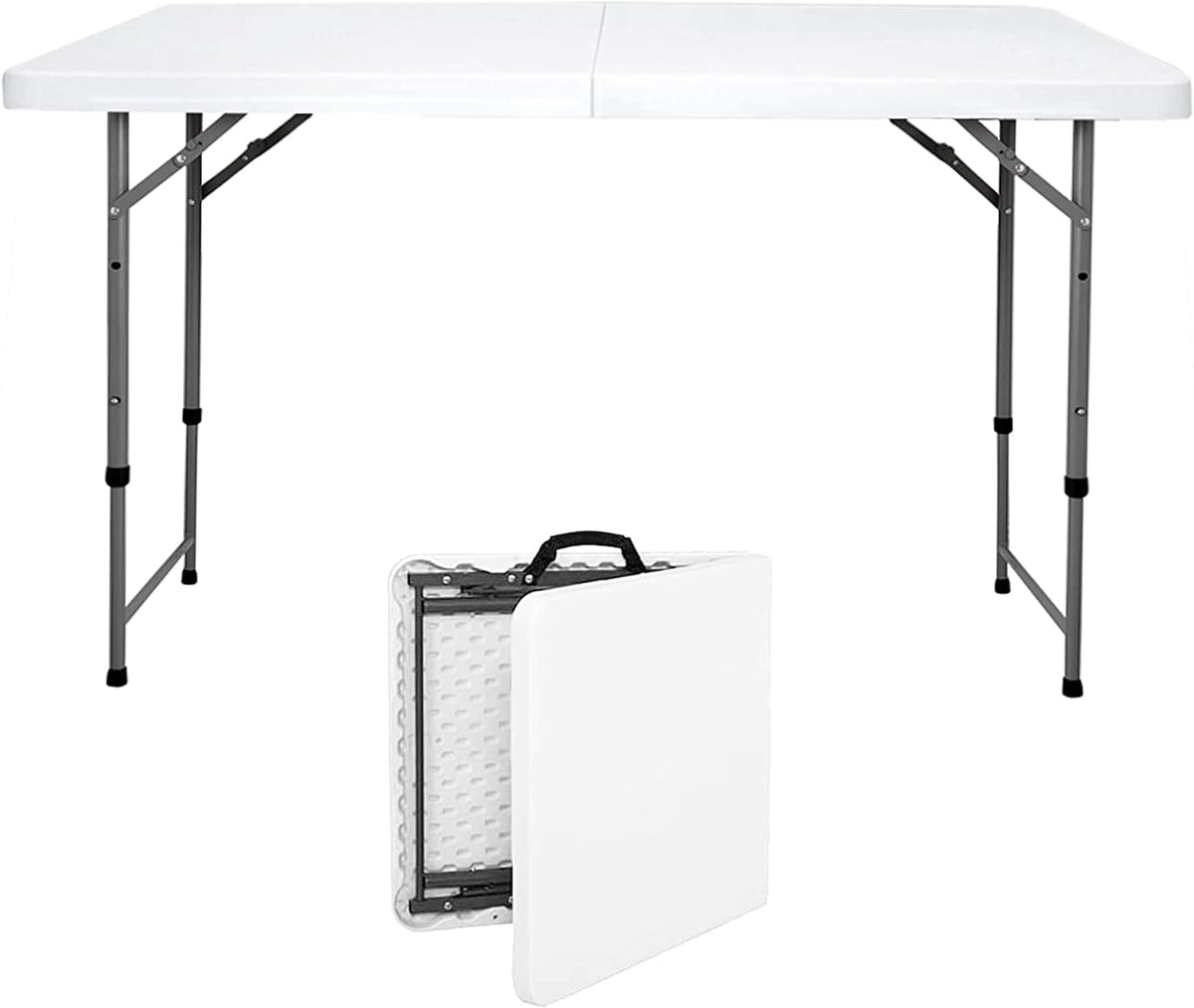 4 ft Adjustable Folding Plastic Table M869541