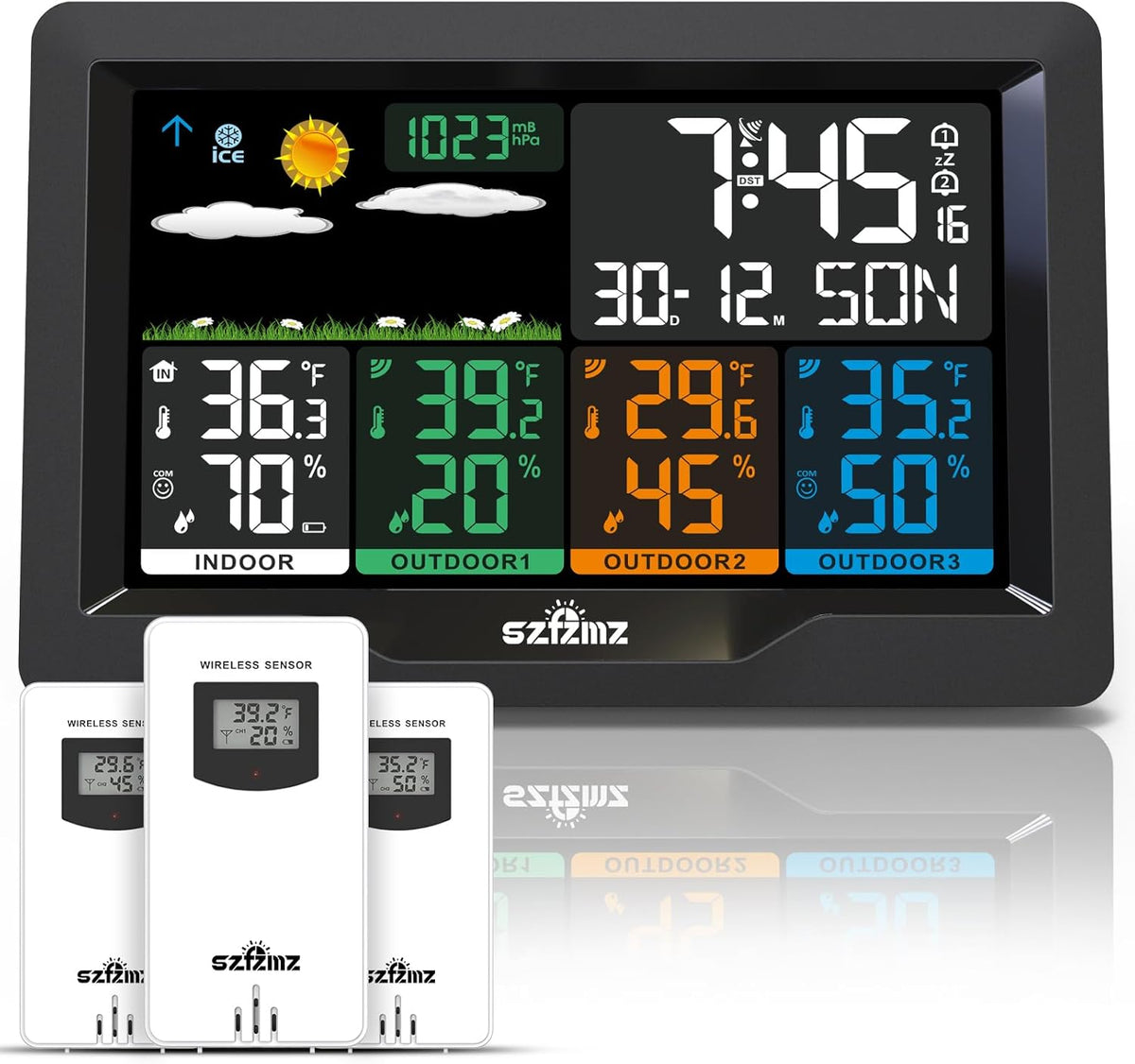 Wireless Indoor Outdoor Weather Station with Color Display S878