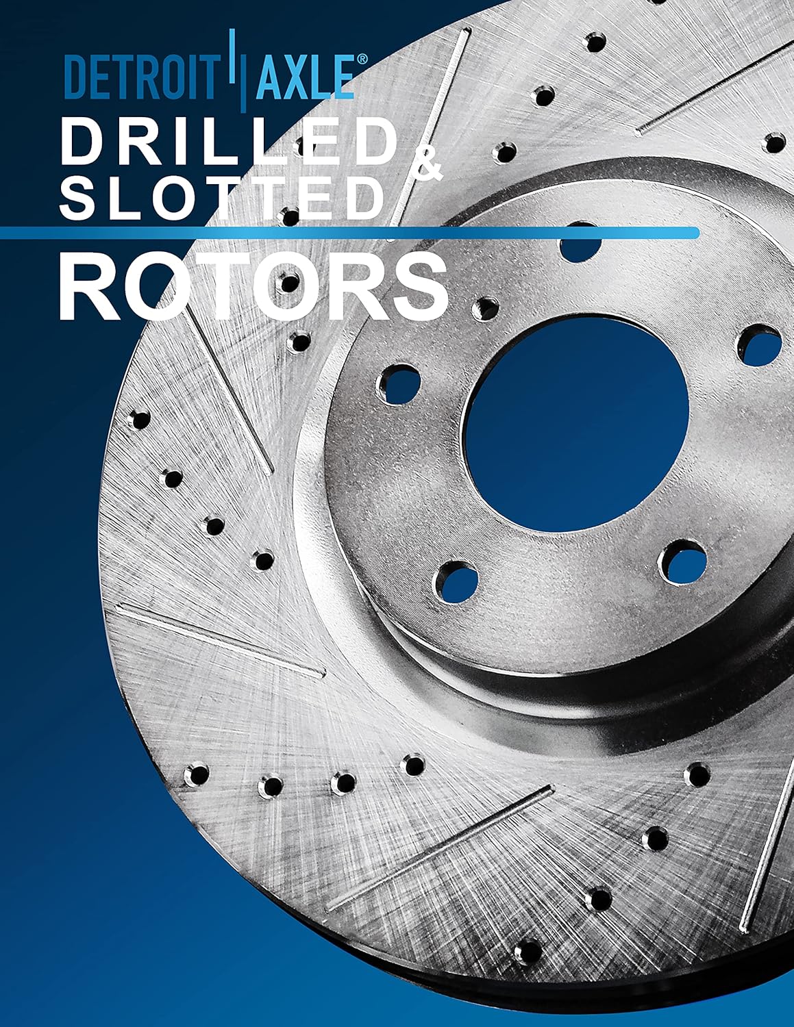 Front Rear Drilled & Slotted Brake Rotors Ceramic Pads with Hardware X625592