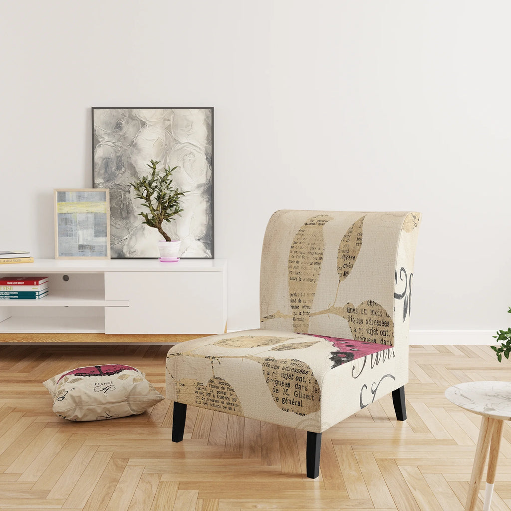 Red Butterfly Upholstered Accent Chair N559612