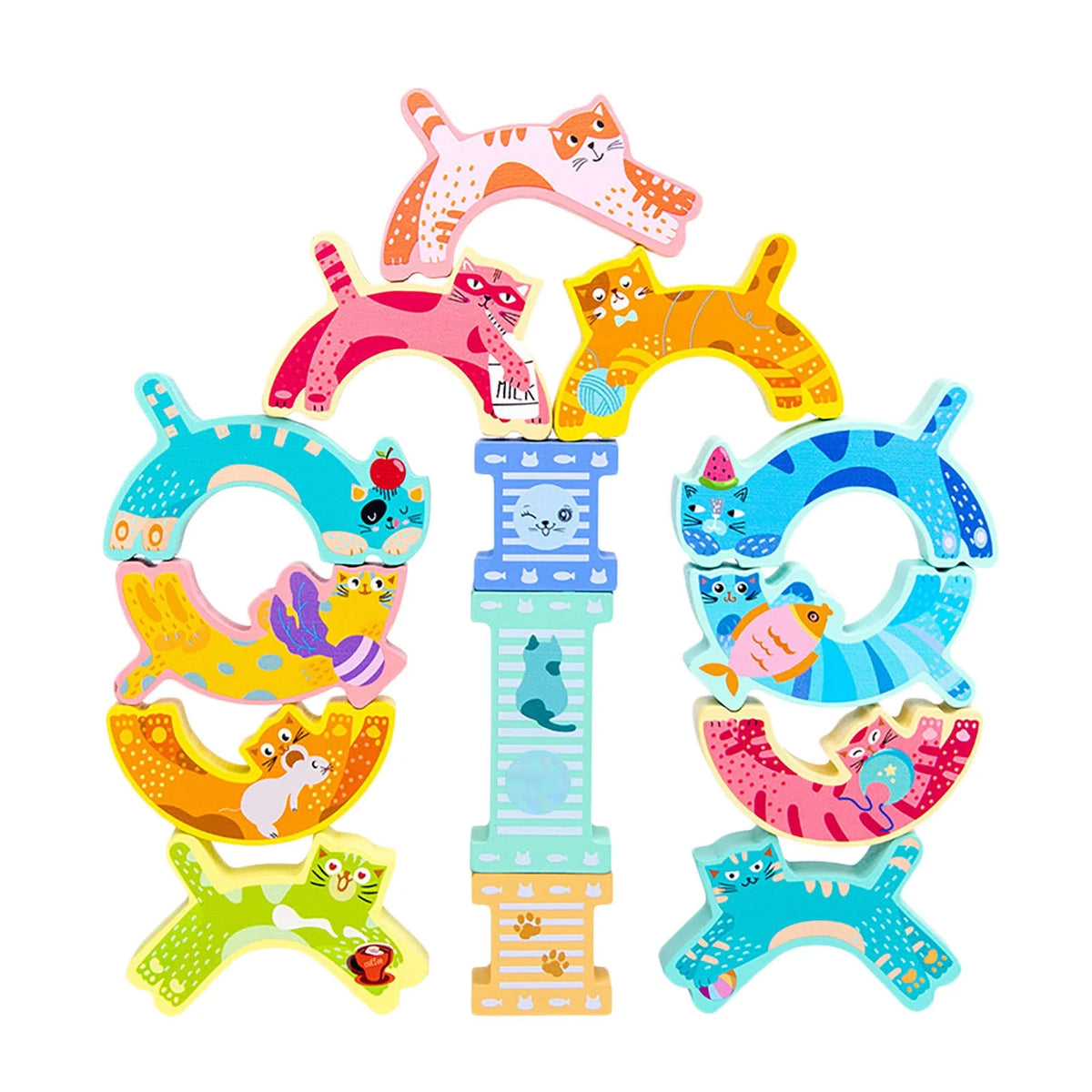 Wooden Stacking Building Blocks Toy J941
