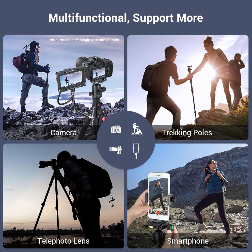 78 Aluminum Camera Tripod Monopod, Foldable, 360 Degree Ball Head, Quick Release Plate, 33lb Payload, Pack of 2 U83669