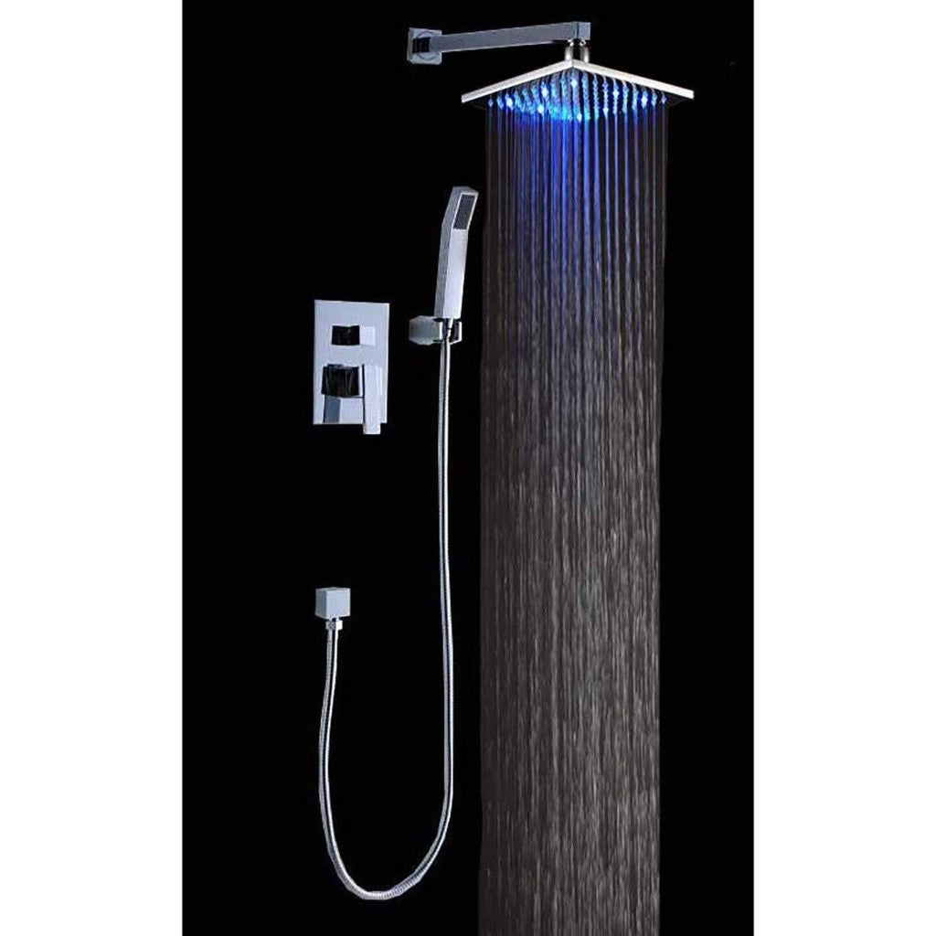 12x22 Rainfall LED Shower Set Double-Function Valve, Brass Handheld Shower Oil Rubbed Bronze G32491