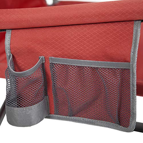 Foldable Outdoor Rocking Chair up to 225 lbs Red A973