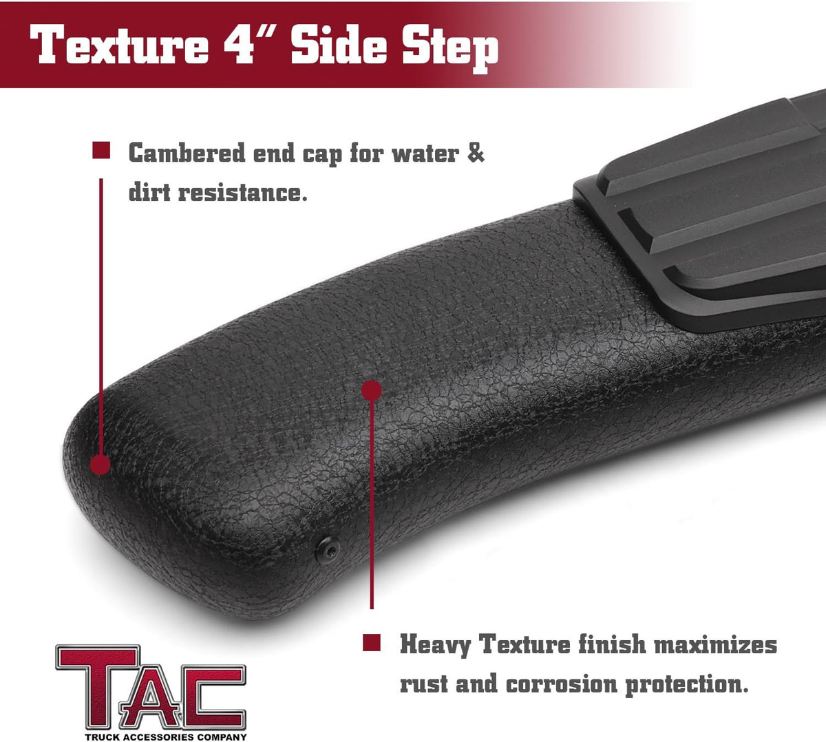 Black Texture Side Bars for Ford Ranger Super Cab Pickup (2pcs) J84217