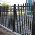 Black 3-Rail Steel Fence Gate X4798