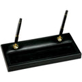 Black Leather Double Pen Stand U222
