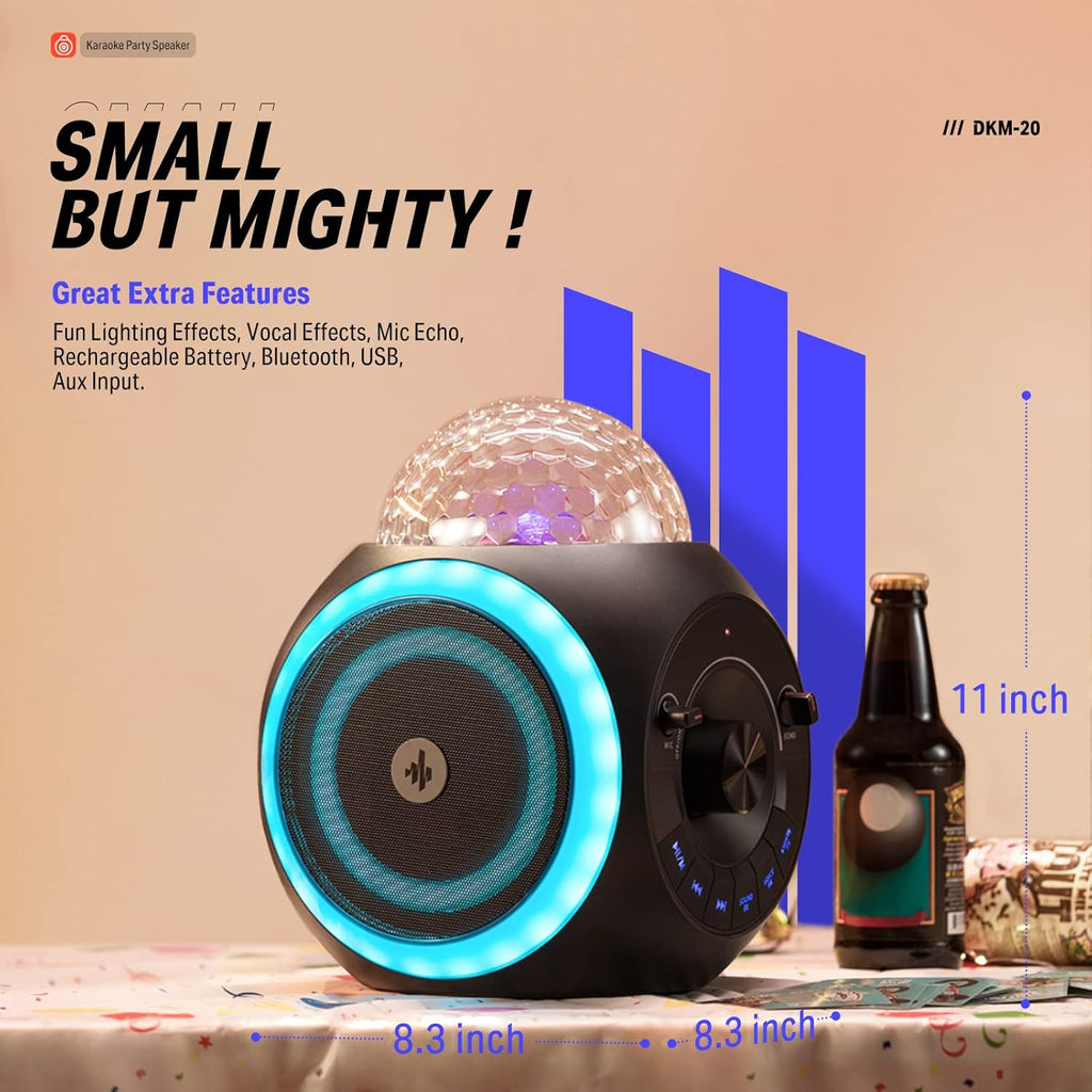 Portable Karaoke Machine Bluetooth PA Speaker System with Lights P22550
