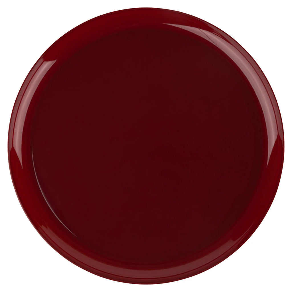10.6" Round Red Disposable Plastic Plates 100 Pack N52162