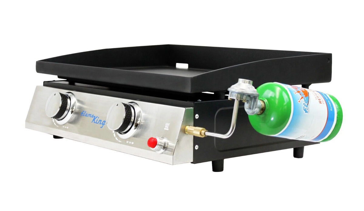 Heavy Duty Cast Iron 2-Burner Griddle Grill U297363
