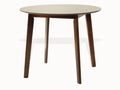 Round Wood Dining Table Medium Brown Finish Y94343