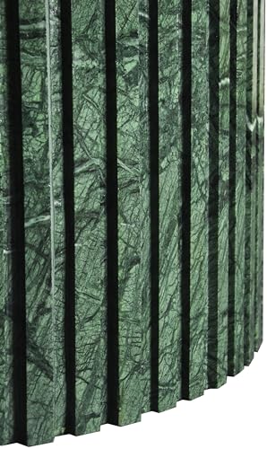 Art Deco Coffee Table with Marble, 36" W x 36" D x 16" H, Green I470993