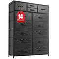 Pink 14 Drawer Fabric Dresser with Metal Frame N888