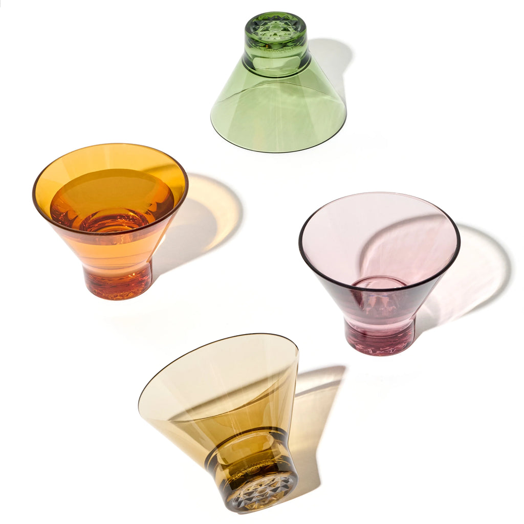 8oz Stemless Martini Glass 4 Pack S2847