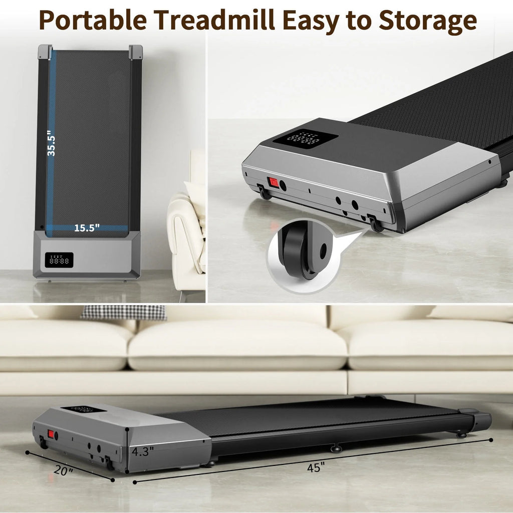 2 in 1 Under Desk Treadmill with Remote Control and LED Display R2297