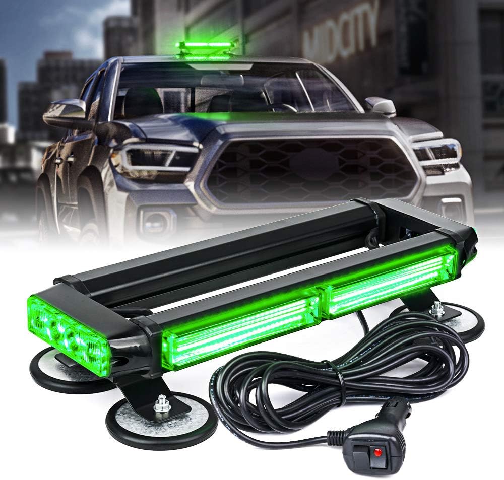 Blue COB LED Strobe Light Bar with Magnetic Base, Pack of 2 M9774