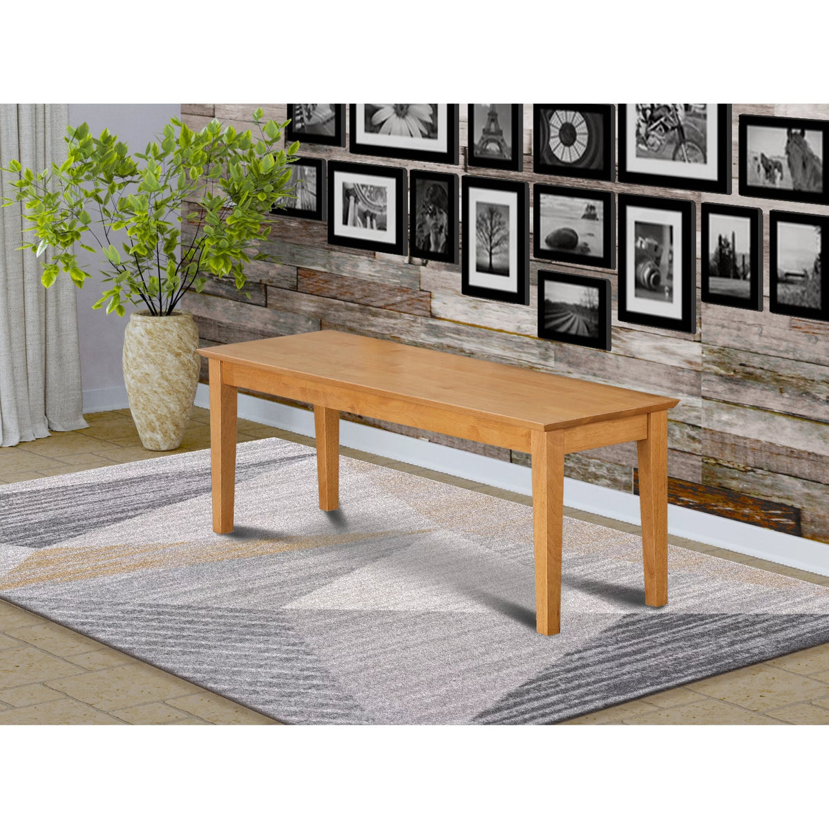 Cappuccino Dining Room Bench with Wood Seat Z7157