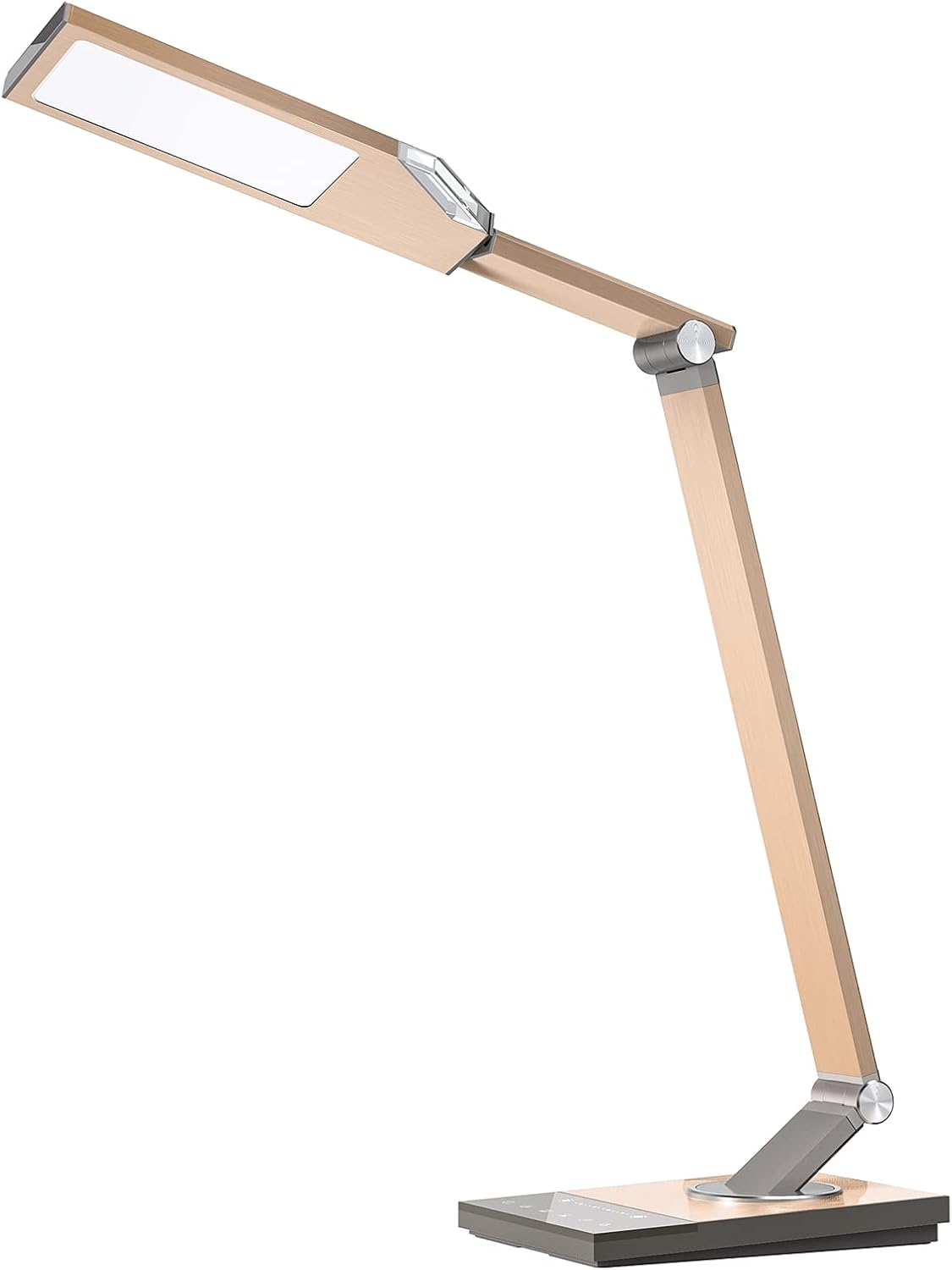 Metal LED Desk Lamp with USB Port, 5 Color Modes & 6 Brightness Levels, Grey Y1994