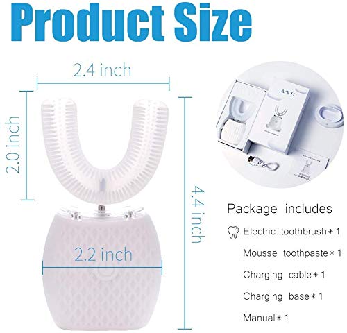 Ultrasonic U-Shaped 360° Electric Toothbrush (White) L24073