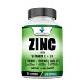 Zinc Vitamin C Vitamin D3 120 Capsules Non-GMO Gluten-Free Supplement H4449